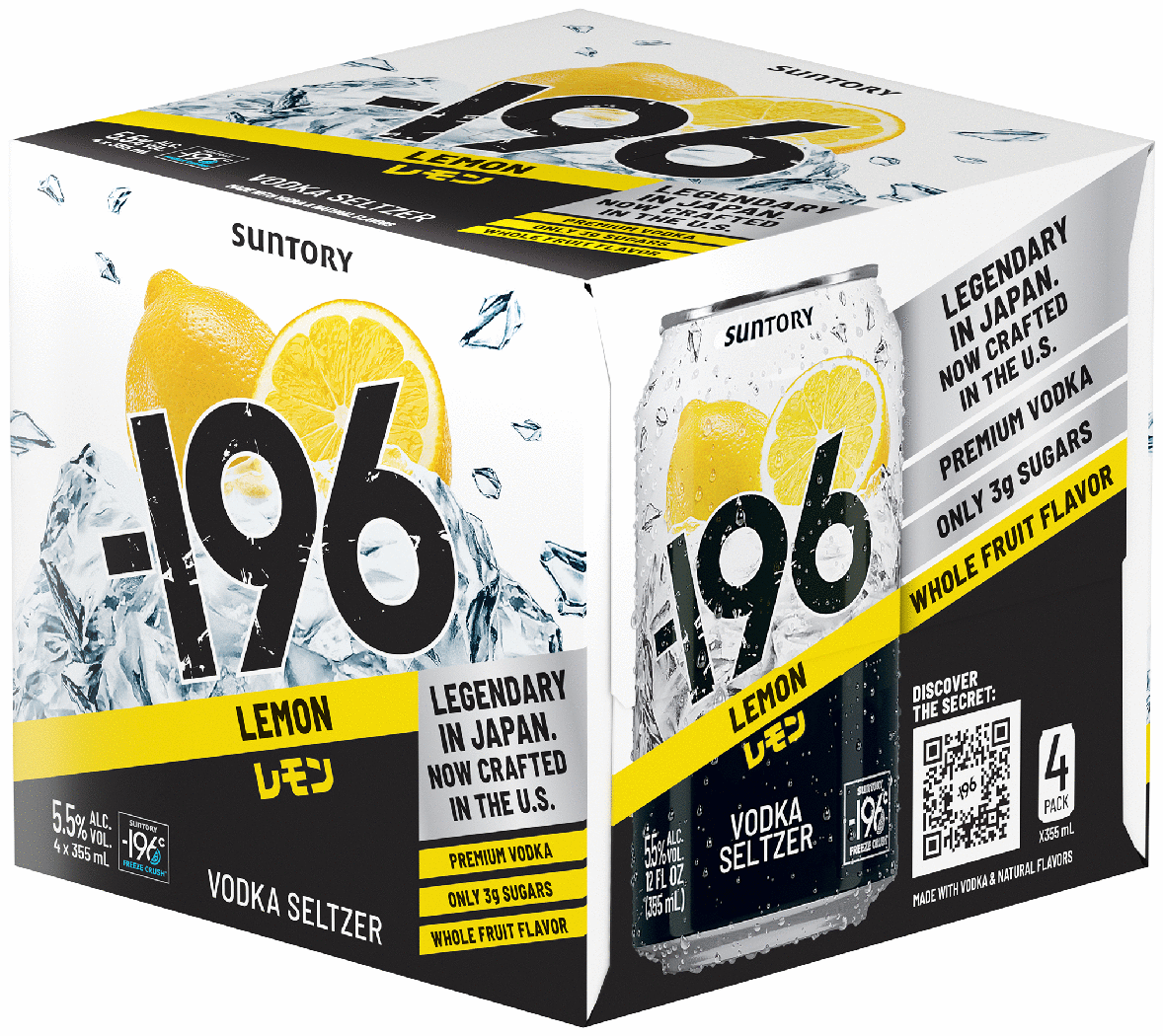 -196 Lemon Vodka Seltzer 4pk