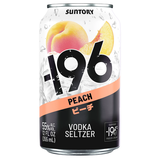 -196 Vodka Seltzer Peach 4pk