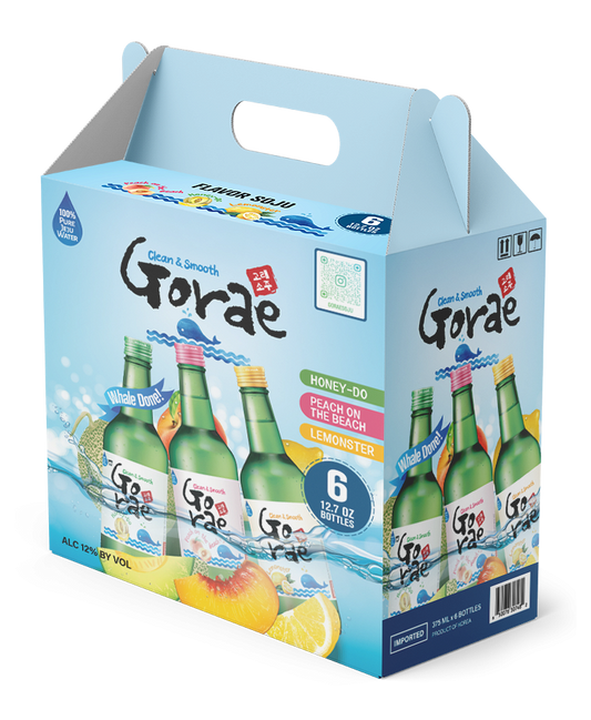 Gorae Clean and Smooth flavored soju six-pack