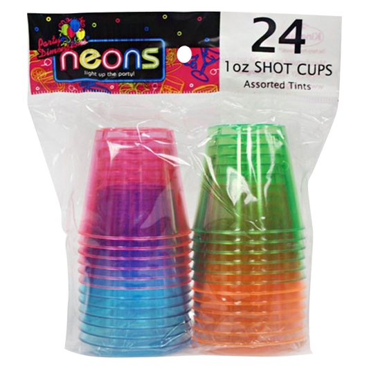 Party Neon Cups 24 pk