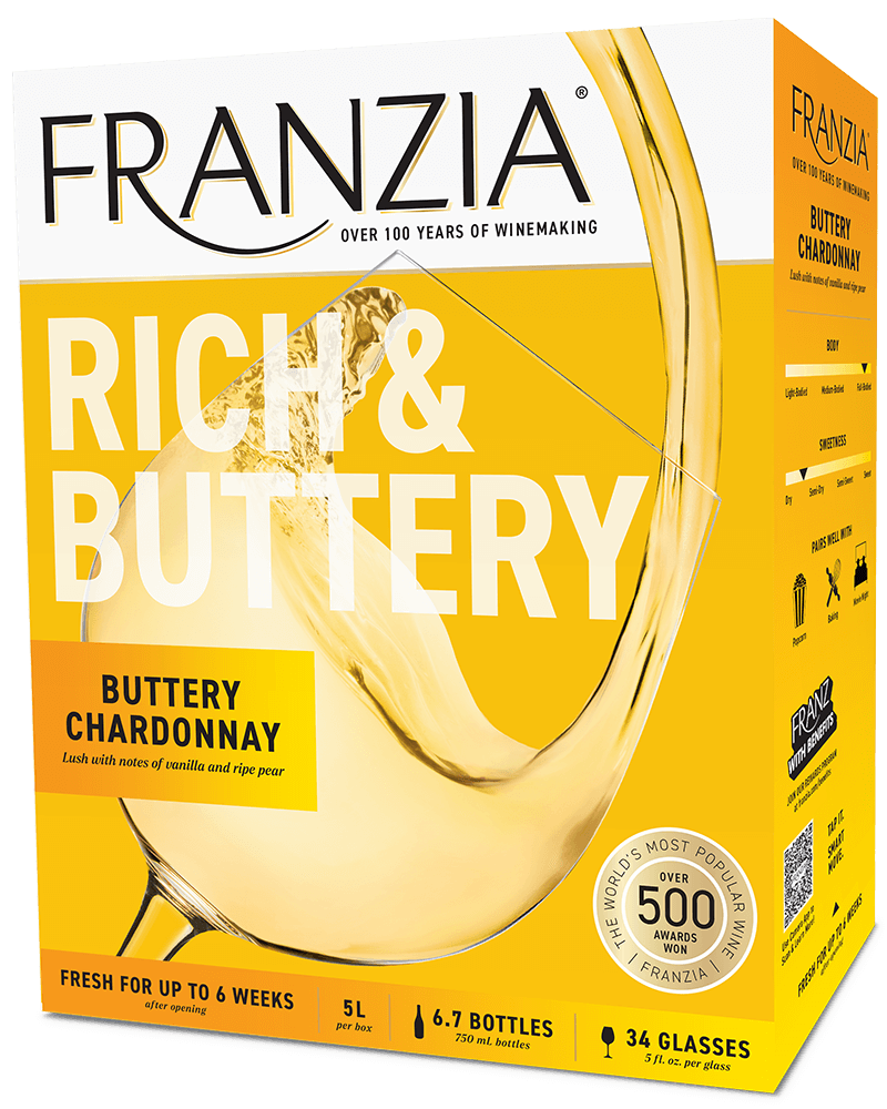 Franzia Buttery Chard. 5lt. Box Wine