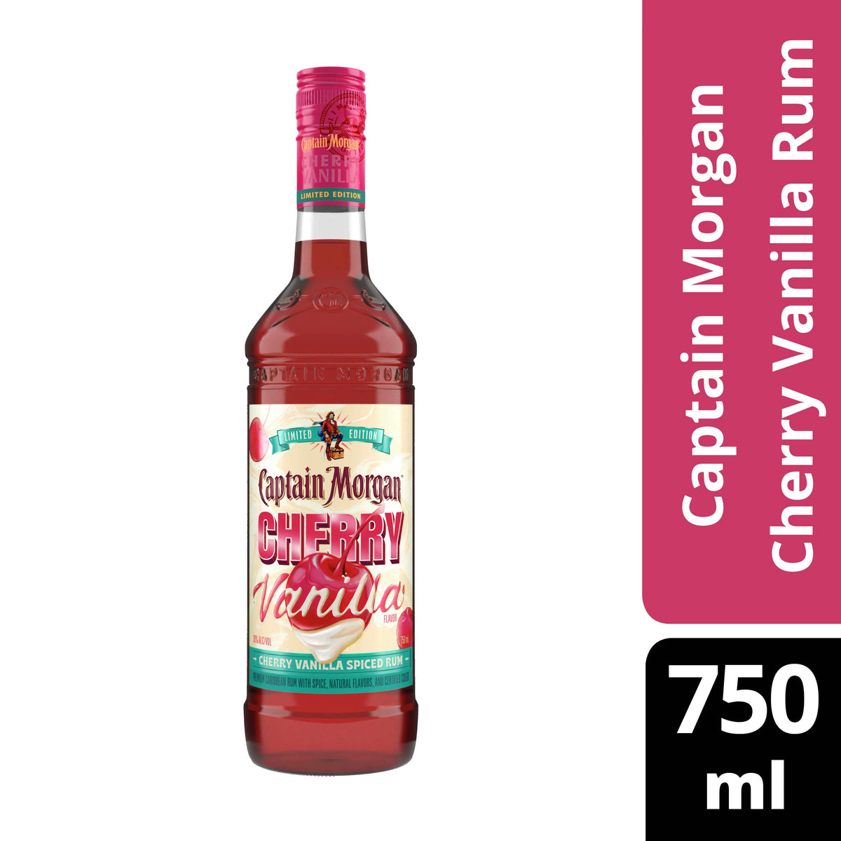 Captain Morgan 750ML. Cherry Vanilla