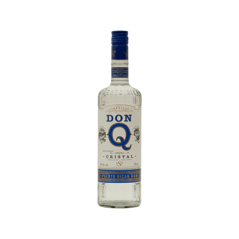 Don Q Cristal Puerto Rican white rum 750ml bottle