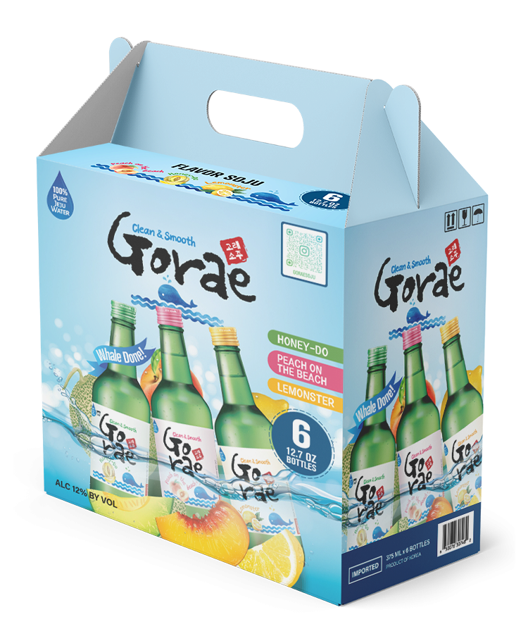 Gorae Clean and Smooth flavored soju six-pack