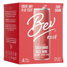 Bev Rose 4pk can