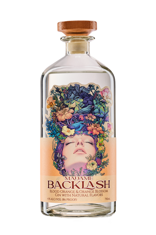 Madame Backlash Blood Orange and Orange Blossom Gin 750ml bottle