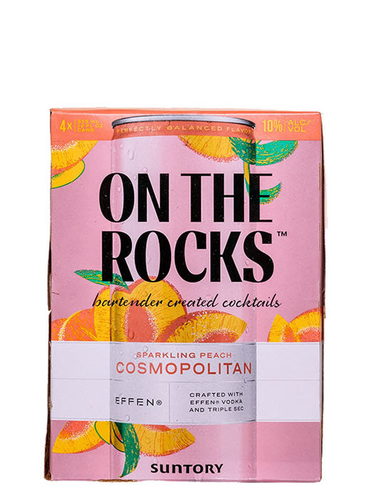 On The Rock Peach Cosmopolitan 4 pk can