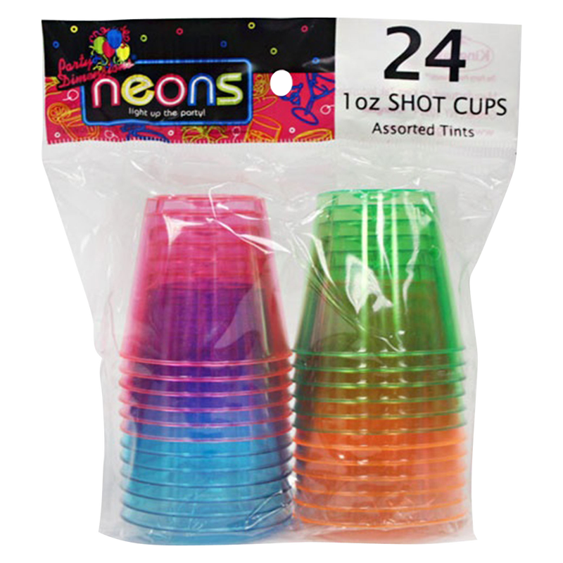 Party Neon Cups 24 pk