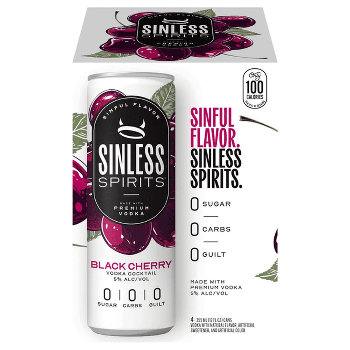 Sinless Black Cherry vodka 4pk