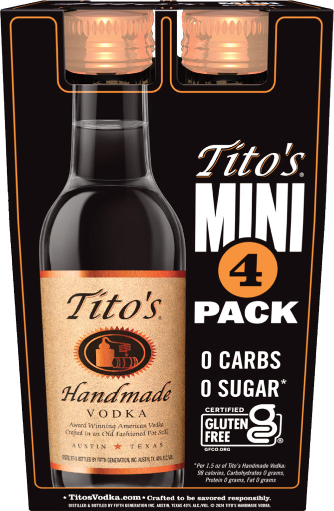 Tito's Handmade Vodka 50ml four-pack