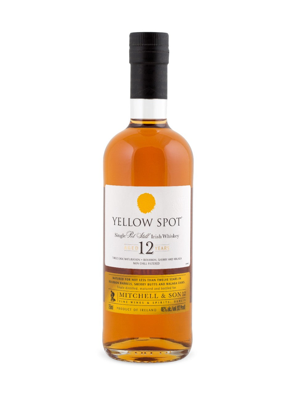 Yellow Spot 12 Yers 750 ml. Songle Pot Still Irish Whisk.